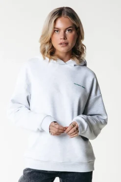 New Colourful Rebel Abstract Flower Hoodie | Light grey melange Lightgreymelange