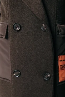 Hot Colourful Rebel Ada Wool Long Coat | Cacao