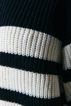 Fashion Colourful Rebel Alba Stripe Knit | Black/white