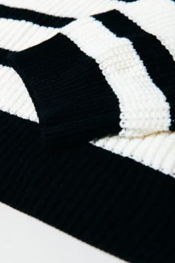 Fashion Colourful Rebel Alba Stripe Knit | Black/white