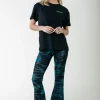 Clearance Colourful Rebel Animal Mesh Flare Pants | Storm green Stormgreen