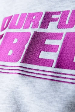 Hot Colourful Rebel Bold Embro Logo Hoodie | Light grey melange Lightgreymelange