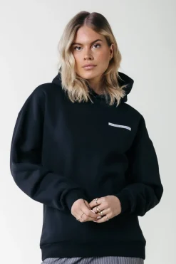 Online Colourful Rebel Box Logo Hoodie | Black