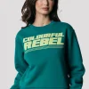 Outlet Colourful Rebel Puff Logo Sweat | Shady Green Shadygreen