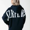 Hot Colourful Rebel CR Back Logo Hoodie | Off black / Washed black