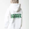 Clearance Colourful Rebel CR Bold Logo Hoodie | Off white Offwhite