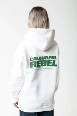 Clearance Colourful Rebel CR Bold Logo Hoodie | Off white Offwhite