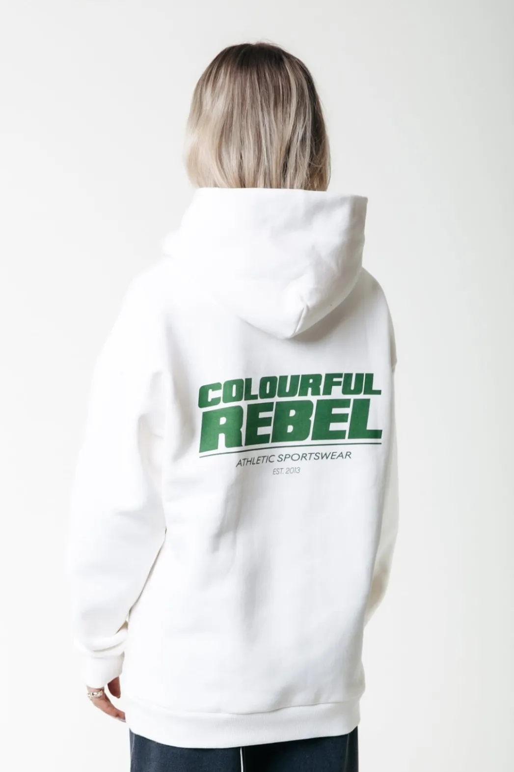 Clearance Colourful Rebel CR Bold Logo Hoodie | Off white Offwhite
