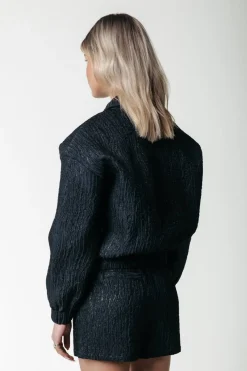 Clearance Colourful Rebel Florence Zebra Jacquard Short | Black