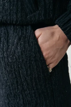 Clearance Colourful Rebel Florence Zebra Jacquard Short | Black