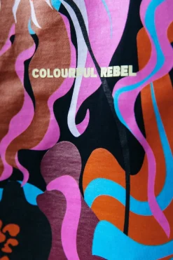 Outlet Colourful Rebel Flower Shapes T-shirt | Black