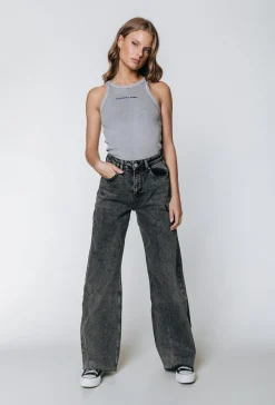 New Colourful Rebel Gaias High Rise Denim | Dark grey denim Darkgreydenim