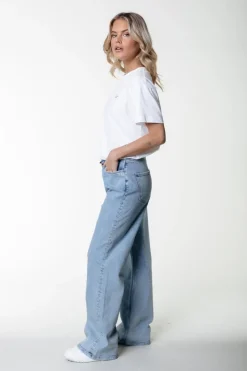 Discount Colourful Rebel Gaias High Rise Denim | Light blue denim Lightbluedenim