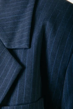 Clearance Colourful Rebel Gemma Pinstripe Blazer | Dark blue Darkblue