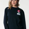 Hot Colourful Rebel Hand Flower Sweat | Black