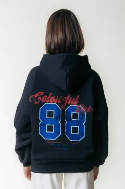 New Colourful Rebel 88 Hoodie | Black