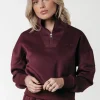 Fashion Colourful Rebel Ilena Zipped Sweat | Port Red Portred