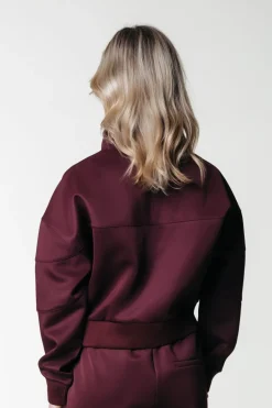 Fashion Colourful Rebel Ilena Zipped Sweat | Port Red Portred