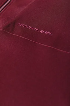 Fashion Colourful Rebel Ilena Zipped Sweat | Port Red Portred