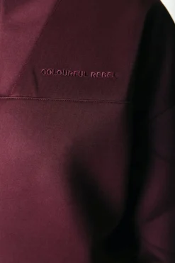 Fashion Colourful Rebel Ilena Zipped Sweat | Port Red Portred