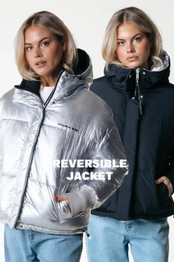 Sale Colourful Rebel Isado Reversible Puffer Jacket | Black