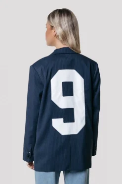 Sale Colourful Rebel Jesra Stripe Blazer | Dark blue Darkblue