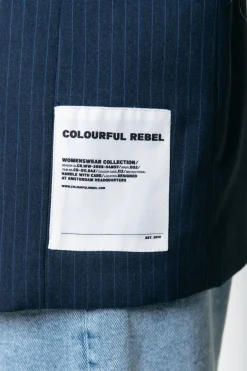 Discount Colourful Rebel Jesra Stripe Blazer | Dark blue Darkblue