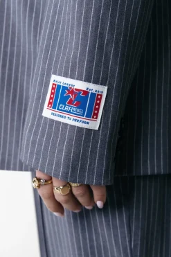 Clearance Colourful Rebel Jesra Stripe Blazer | Dark grey Darkgrey