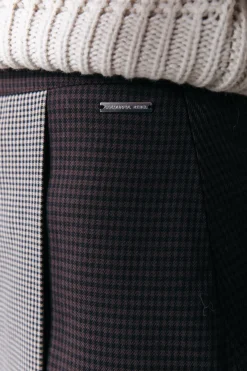 Fashion Colourful Rebel Maeve Check Skirt | Darkest Brown Darkestbrown