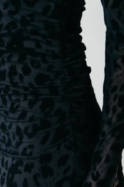 Discount Colourful Rebel Maude Leopard Maxi Dress | Black