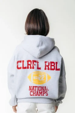 Sale Colourful Rebel National Champs Hoodie | Light grey melange Lightgreymelange