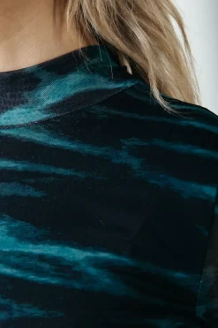 Clearance Colourful Rebel Neyo Animal Mesh Top | Storm green Stormgreen