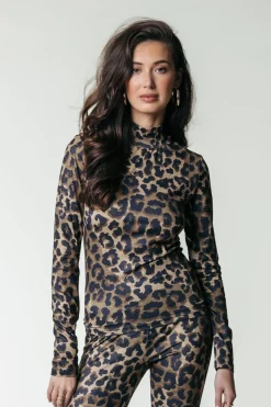 Outlet Colourful Rebel Neyo Leopard Top | Warm Brown Warmbrown