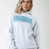New Colourful Rebel Puff Logo Hoodie | Light grey melange Lightgreymelange