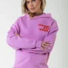 Clearance Colourful Rebel Puff Logo Hoodie | Medium Violet Mediumviolet