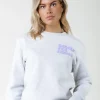 Clearance Colourful Rebel Puff Logo Sweat | Light grey melange Lightgreymelange