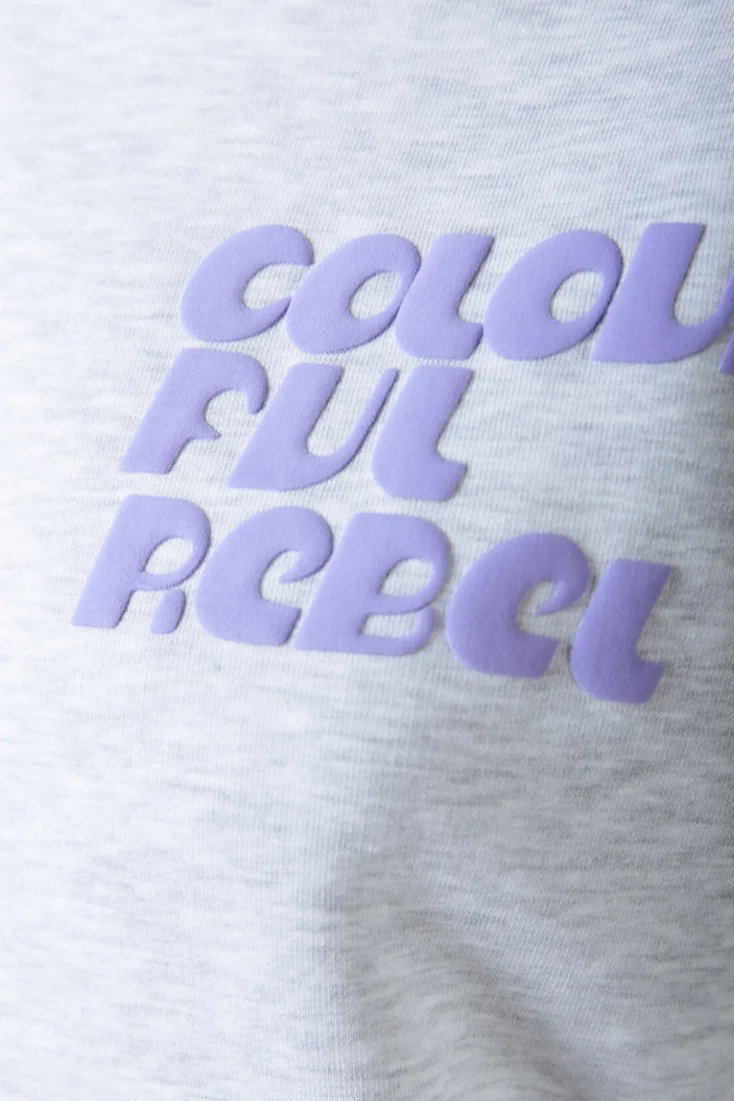 Clearance Colourful Rebel Puff Logo Sweat | Light grey melange Lightgreymelange