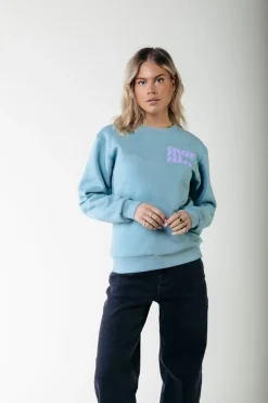 Hot Colourful Rebel Puff Logo Sweat | Mineral blue Mineralblue