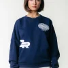 Clearance Colourful Rebel Racer Logo Sweat | Dark Navy Darknavy