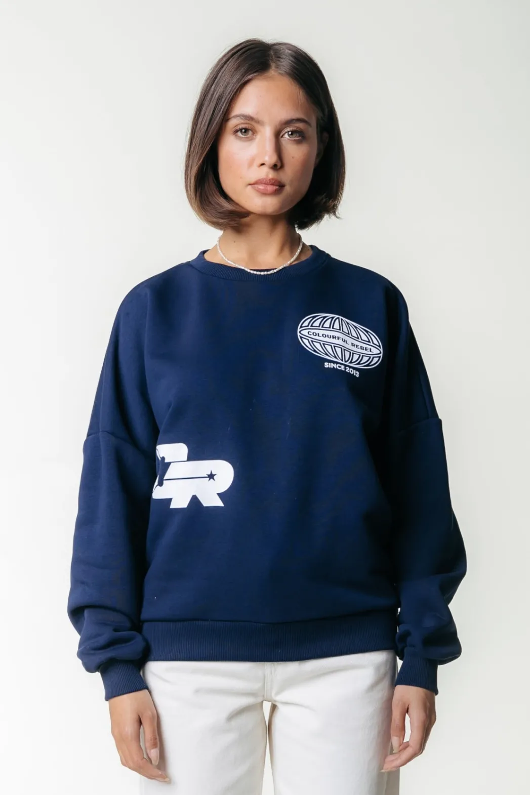 Clearance Colourful Rebel Racer Logo Sweat | Dark Navy Darknavy