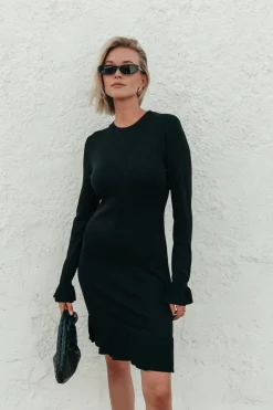 Sale Colourful Rebel Robijn Fine Knit Dress | Black