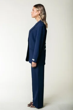 Clearance Colourful Rebel Rus Straight Pants | Dark Navy Darknavy