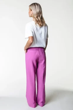 Outlet Colourful Rebel Rus Straight Pants | Violet Pink Violetpink