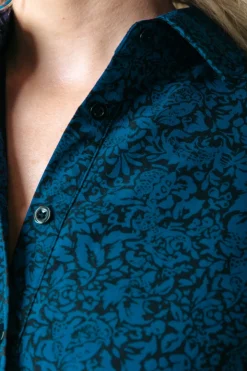 Clearance Colourful Rebel Sacha Floral Ruffle Dress | Deep Teal Deepteal