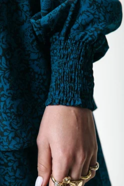 Clearance Colourful Rebel Sacha Floral Ruffle Dress | Deep Teal Deepteal