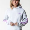 Fashion Colourful Rebel Sleeve Logo Hoodie | Light grey melange Lightgreymelange
