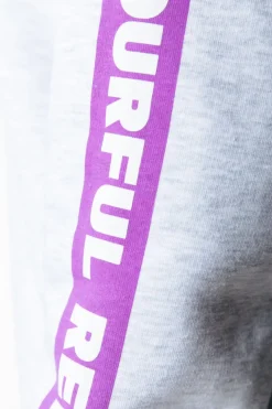 Fashion Colourful Rebel Sleeve Logo Hoodie | Light grey melange Lightgreymelange