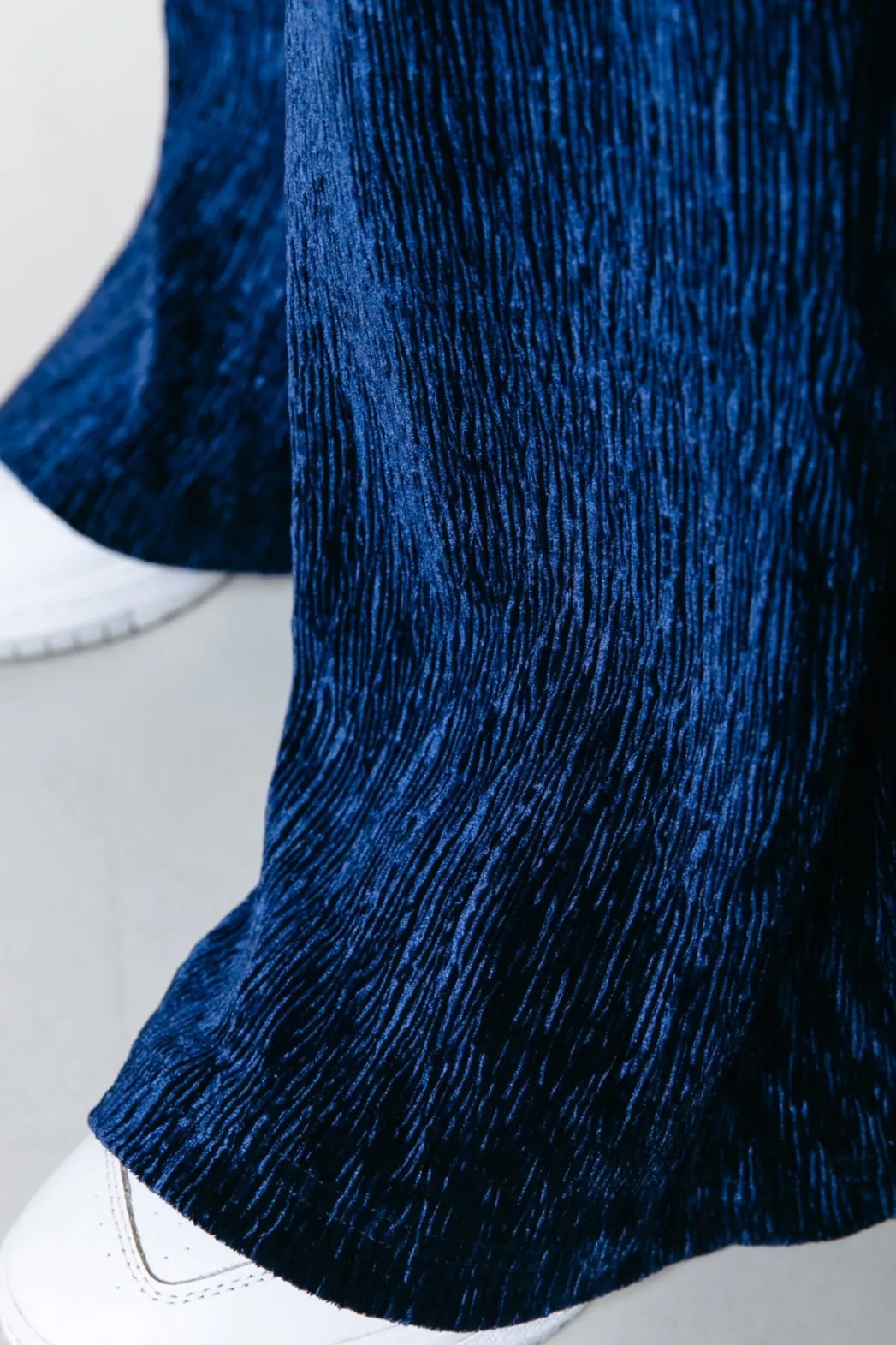 Clearance Colourful Rebel Structure Velvet Flare | Peacoat Blue Peacoatblue