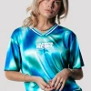 Hot Colourful Rebel Tayla Blurred Football T-shirt | Multicolor