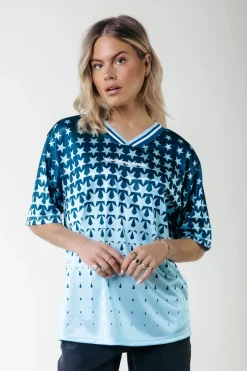 New Colourful Rebel Tayla State Champ Football T-Shirt | Canal blue Canalblue